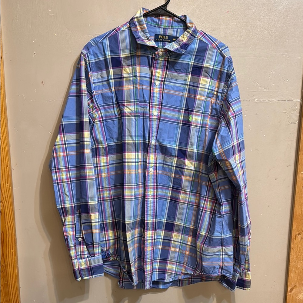 Polo Ralph Lauren Blue Plaid Button-Up Shirt
